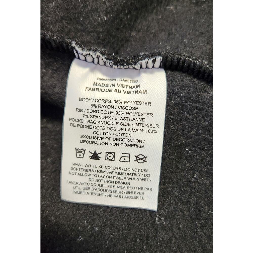 Nike Funnel Neck Fleece Pullover Heathered Black Gray Athletic Sweatshirt Medium - Picture 10 of 10